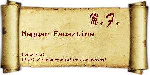 Magyar Fausztina névjegykártya